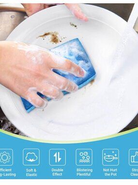 Scrub Sponges Pack of 6 Blue All-Purpose